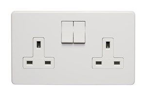 13A 2 Gang Double Pole Switched Socket