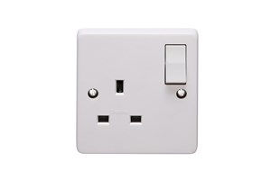 13A 1 Gang Double Pole Switched Socket With Clean Earth