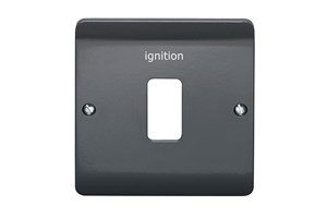 1 Gang Grid Cover Plate Grey Printed 'Ignition'