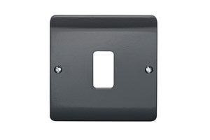 1 Gang Grid Cover Plate Grey