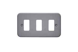 3 Gang Surface Metalclad Grid Cover Plate