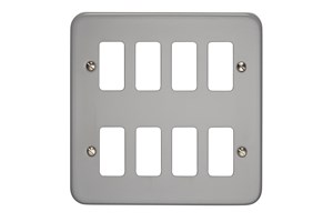 8 Gang Surface Metalclad Grid Cover Plate