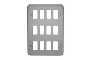 12 Gang Surface Metalclad Grid Cover Plate