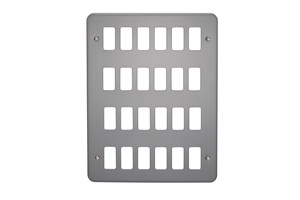 24 Gang Surface Metalclad Grid Cover Plate