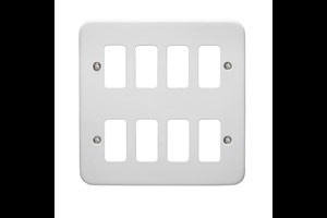 8 Gang Surface Metalclad Grid Cover Plate