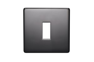 1 Gang Low Profile Grid Cover Plate Black Nickel Finish