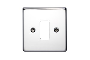 1 Gang Flush Grid Cover Plate Highly Polished Chrome Finish
