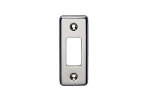 1 Gang Flush Architrave Grid Cover Plate Highly Polished Chrome Finish