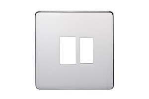 13A Double Pole Switched Fused Connection Unit Plate Highly Polished Chrome Finish