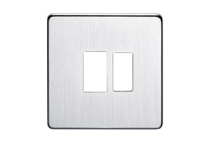 13A Double Pole Switched Fused Connection Unit Plate Satin Chrome Finish