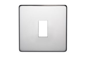32A 1 Gang Double Pole Switch Plate Highly Polished Chrome Finish