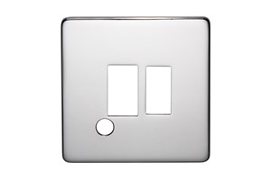 13A Double Pole Switched Fused Connection Unit With Cord Outlet Plate Highly Polished Chrome Finish