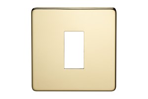 45A 1 Gang Double Pole Switch Plate Polished Brass Finish