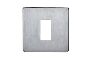 45A 1 Gang Double Pole Switch Plate Satin Chrome Finish