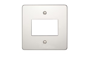 10AX 3 Gang 2 Way Switch Plate Polished Stainless Steel Finish