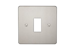 20A 1 Gang Double Pole Switch Plate Stainless Steel Finish