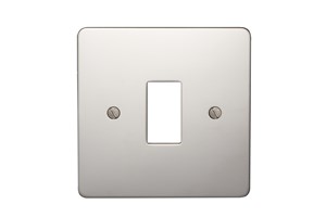 32A 1 Gang Double Pole Switch Plate Polished Stainless Steel Finish