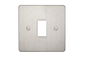 32A 1 Gang Double Pole Switch Plate Stainless Steel Finish