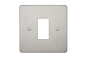45A 1 Gang Double Pole Switch Plate Stainless Steel Finish