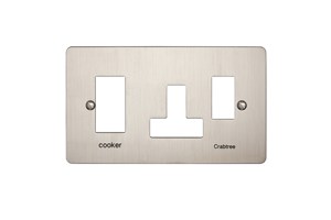45A Cooker Control Unit With 13A Socket Plate Stainless Steel Finish