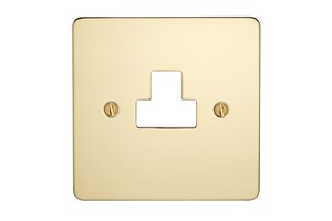 2A 1 Gang Unswitched Socket With Neon Polished Brass Finish