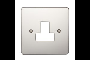 5A 1 Gang Round Pin Unswitched Socket Plate Polished Stainless Steel Finish