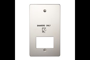 Shaver Socket Dual Voltage Plate Polished Stainless Steel Finish