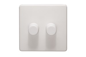 2 Gang Dimmer Plate Frame and Knob