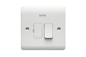 13A Double Pole Switched Fused Connection Unit With LED Printed 'Boiler'