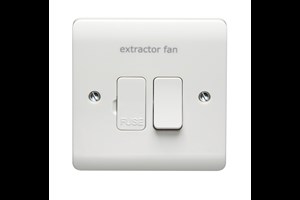 13A Double Pole Switched Fused Connection Unit With LED Printed 'Extractor Fan'
