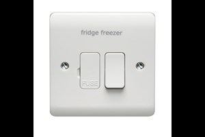 13A Double Pole Switched Fused Connection Unit With LED Printed 'Fridge Freezer'