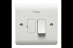 13A Double Pole Switched Fused Connection Unit With LED Printed 'Fridge'