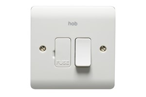 13A Double Pole Switched Fused Connection Unit With LED Printed 'Hob'