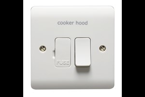 13A Double Pole Switched Fused Connection Unit With LED Printed 'Cooker Hood'