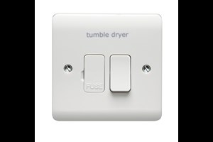 13A Double Pole Switched Fused Connection Unit With LED Printed 'Tumble Dryer'