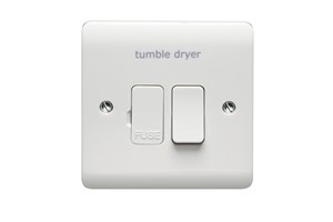 13A Double Pole Switched Fused Connection Unit With LED Printed 'Tumble Dryer'