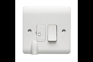 13A Double Pole Switched Fused Connection Unit With LED, Flex Outlet & Tamperproof Screw