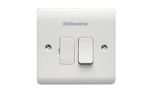 13A Double Pole Switched Fused Connection Unit Printed 'Dishwasher'