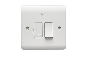 13A Double Pole Switched Fused Connection Unit Printed 'Fan'