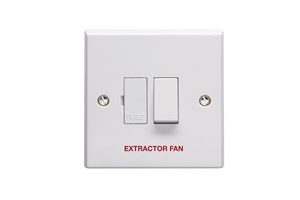 13A Double Pole Switched Fused Connection Unit Printed 'Extractor Fan'