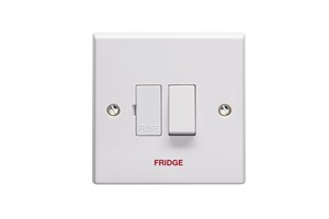 13A Double Pole Switched Fused Connection Unit Printed 'Fridge'