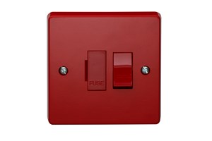 13A Double Pole Switched Fused Connection Unit Red