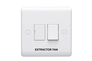 13A Double Pole Switched Fused Connection Unit Printed 'Extractor Fan'