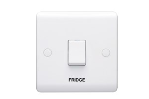 20A 1 Gang Double Pole Control Switch Printed 'Fridge'