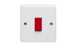 10AX 1 Gang 2 Way Switch With Red Rocker