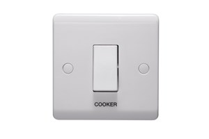 45A 1 Gang Double Pole Control Switch Printed 'Cooker'