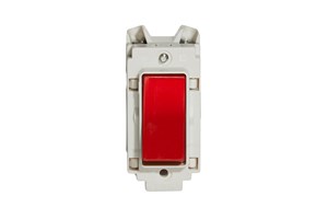 20A Intermediate Grid Switch With Red Rocker