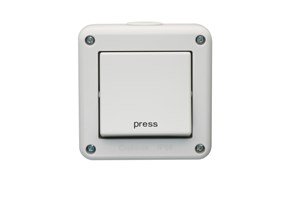 20A Retractive IP56 Switch Printed 'Press'