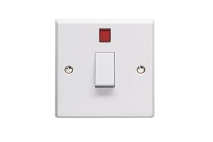20A 1 Gang Double Pole Control Switch With Neon Indicator