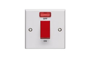 45A 1 Gang Double Pole Control Switch With Neon Indicator